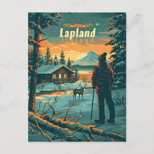 Carte Postale Laponie Finlande (Devant)