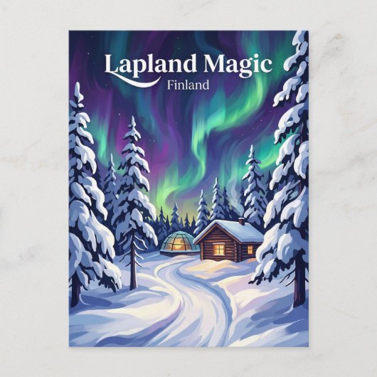 Carte Postale Laponie Finlande (Devant)