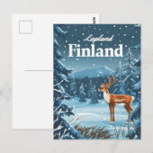 Carte Postale Laponie Finlande Vintage (Devant / Derrière)