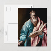 Carte Postale L'apôtre St. Matthieu par El Greco (Devant / Derrière)