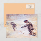 Carte Postale Lappar en tempête de neige (Devant / Derrière)
