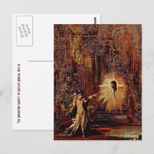 Carte postale : "L'Apparition [Fantôme]" (Devant / Derrière)