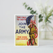Carte Postale L'appel au devoir ~ Rejoignez l'armée (Debout devant)