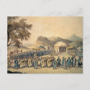 Carte Postale L'approche de l'empereur de Chine