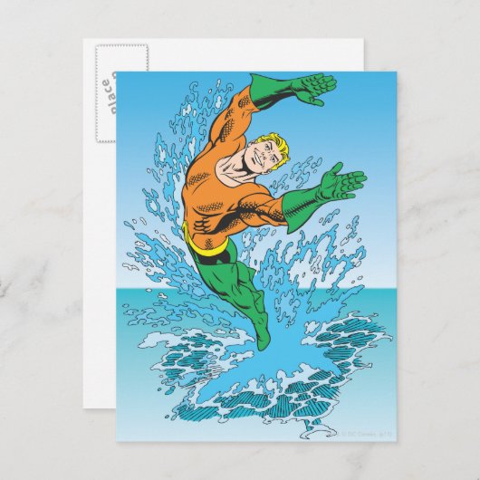 Carte Postale L'Aquaman sort de la mer (Devant / Derrière)