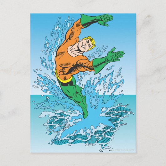 Carte Postale L'Aquaman sort de la mer (Devant)