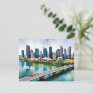 Carte Postale L'aquarelle de Brisbane