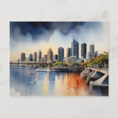 Carte Postale L'aquarelle de Brisbane (Devant)