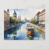 Carte Postale L'aquarelle de Budapest (Devant)
