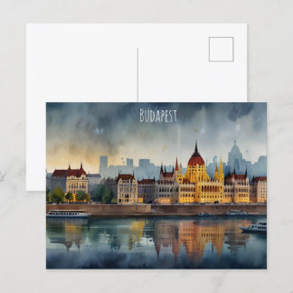 Carte Postale L'aquarelle de Budapest