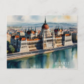 Carte Postale L'aquarelle de Budapest (Devant)