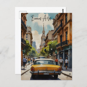 Carte Postale L'aquarelle de Buenos Aires