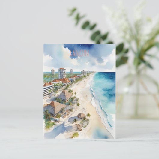 Carte Postale L'aquarelle de Cancun (Debout devant)