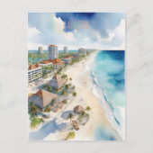 Carte Postale L'aquarelle de Cancun (Devant)