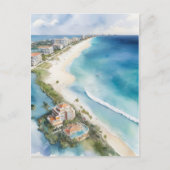 Carte Postale L'aquarelle de Cancun (Devant)