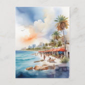 Carte Postale L'aquarelle de Cancun (Devant)