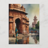 Carte Postale L'aquarelle de Delhi (Devant)