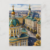 Carte Postale L'aquarelle de Kiev (Devant)