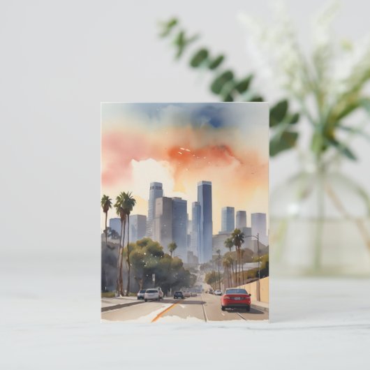 Carte Postale L'aquarelle de Los Angeles (Debout devant)