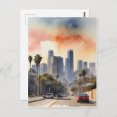 Carte Postale L'aquarelle de Los Angeles (Devant / Derrière)