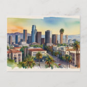 Carte Postale L'aquarelle de Los Angeles (Devant)