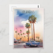 Carte Postale L'aquarelle de Los Angeles (Devant / Derrière)