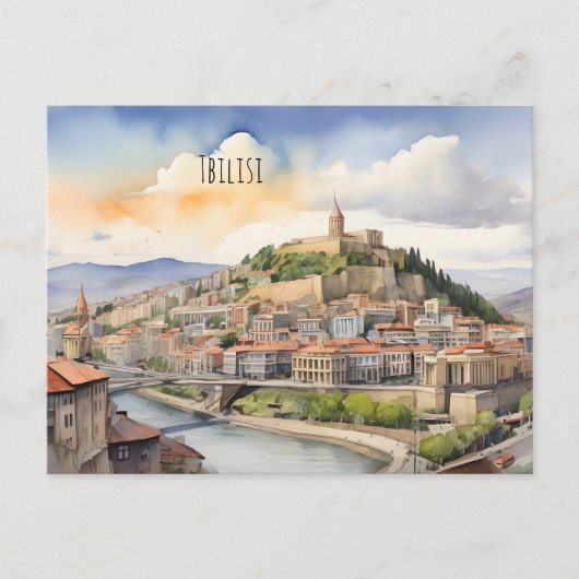 Carte Postale L'aquarelle de Tbilissi (Devant)