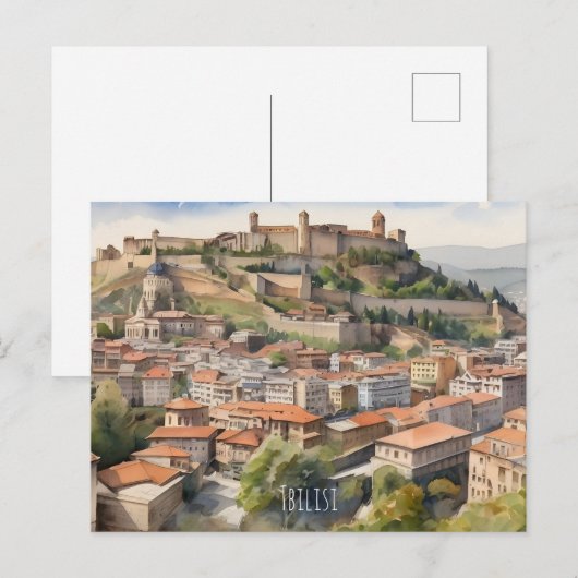Carte Postale L'aquarelle de Tbilissi (Devant / Derrière)