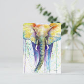 Carte Postale L'aquarelle des éléphants (Debout devant)