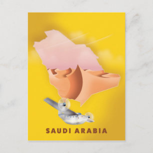 Carte Postale L'Arabie Saoudite a illustré une affiche de voyage