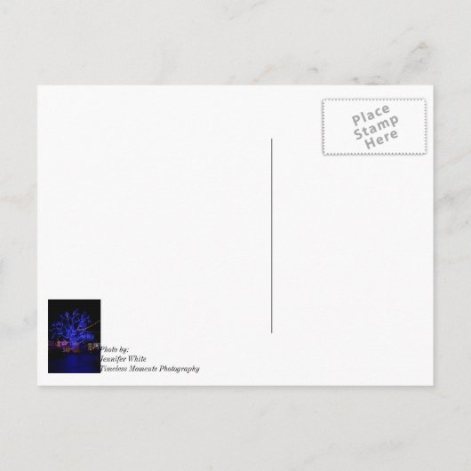 Carte Postale L'arbre bleu (Dos)