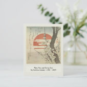 Carte Postale L'arbre de prunier et le soleil levant (Debout devant)