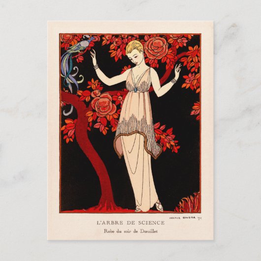 Carte Postale L'Arbre de science par George Barbier (Devant)