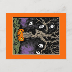 Carte Postale L'arbre d'Halloween