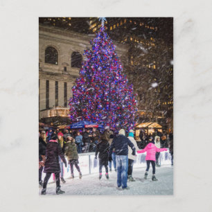 Carte Postale L'Arbre et Patineurs