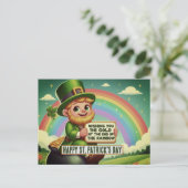 Carte Postale l'arc-en-ciel ce jour de St. Paddy's (Debout devant)