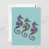 Carte Postale L'arc-en-ciel de Seahorse (Devant / Derrière)