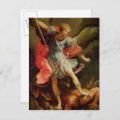 Carte Postale L'archange Michael vaincre Satan (Devant / Derrière)