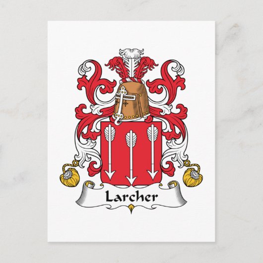 Carte Postale Larcher Family Crest (Devant)