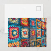 Carte Postale Large Crochet Blanket Made From Individual Granny  (Devant / Derrière)