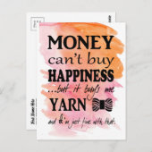 Carte Postale L'argent ne peut pas acheter Happiness Crafts Aqua (Devant / Derrière)