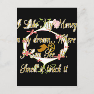 Carte Postale L'argent parle dans mes rêves et je l'aime.png