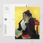 Carte Postale L'Arlésienne : Madame Ginoux avec livres (Devant / Derrière)