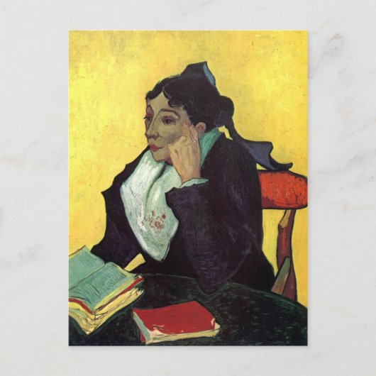 Carte Postale L'Arlésienne : Madame Ginoux avec livres (Devant)