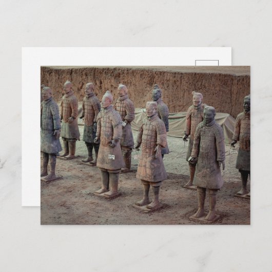 Carte Postale L'armée de Terracotta de Xian en Chine (Devant / Derrière)