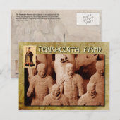 Carte Postale L'armée de terre cuite du premier empereur de Chin (Devant / Derrière)