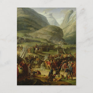 Carte Postale L'armée française qui voyage le col St. Bernard
