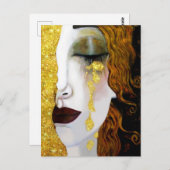 Carte Postale Larmes d'or, Gustav Klimt (Devant / Derrière)