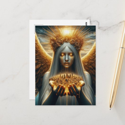 Carte Postale Larmes pour la ville des Anges (Devant/Arrière en situation)