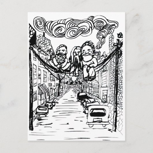 Carte Postale Larmes sur fil (Devant)